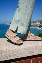 Ladies Two-Strapped Sandals Cappuccino