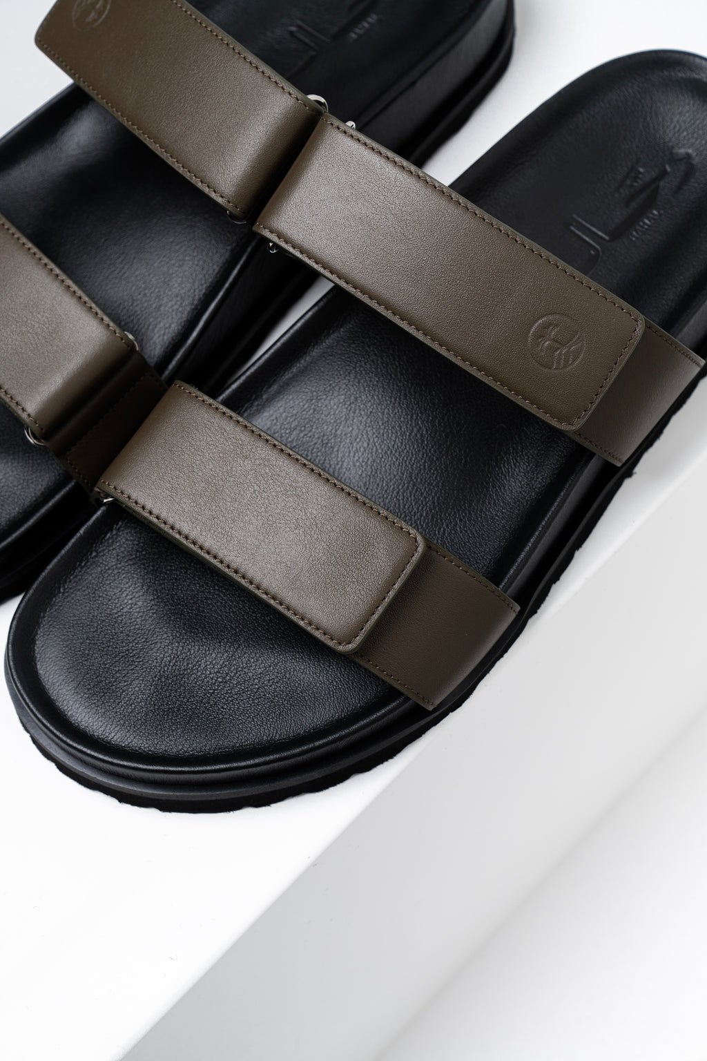 Ladies Two-Strapped Sandals Truffle Green