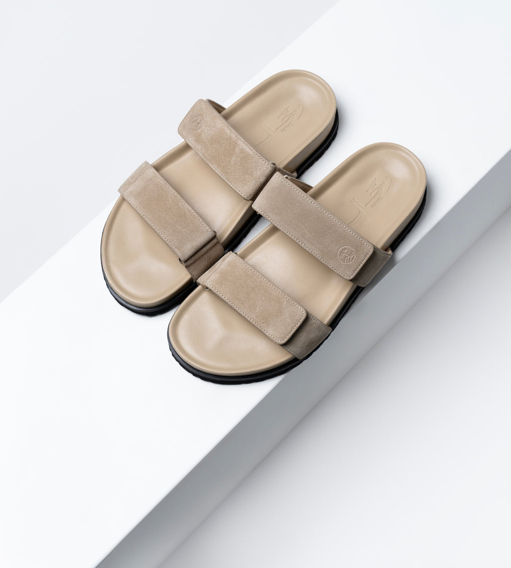 Ladies Two-Strapped Sandals Cappuccino