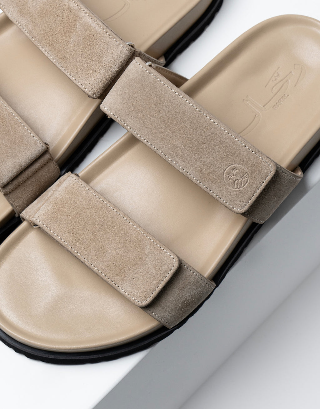 Male Two-Strapped Sandals Cappuccino