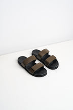 Male Two-Strapped Sandals Truffle Green